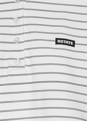Pique longsleeve polo bluse Egret Comb. ROTATE 